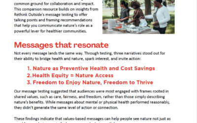 Nature + Health: Messaging Guide